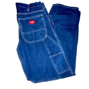 Dickies Men's Navy and Blue Jeans